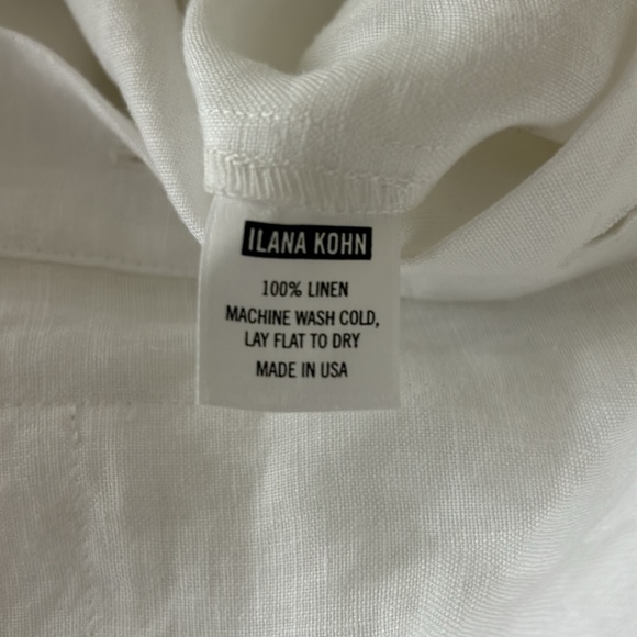 ILANA KOHN mabel coverall jumpsuit white linen size small NWOT - Picture 6 of 16